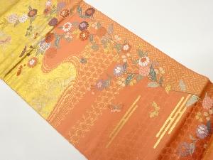 引箔流水蔦花文織出し袋帯